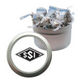 Silver Candy Window Tin w/ Hershey Kisses